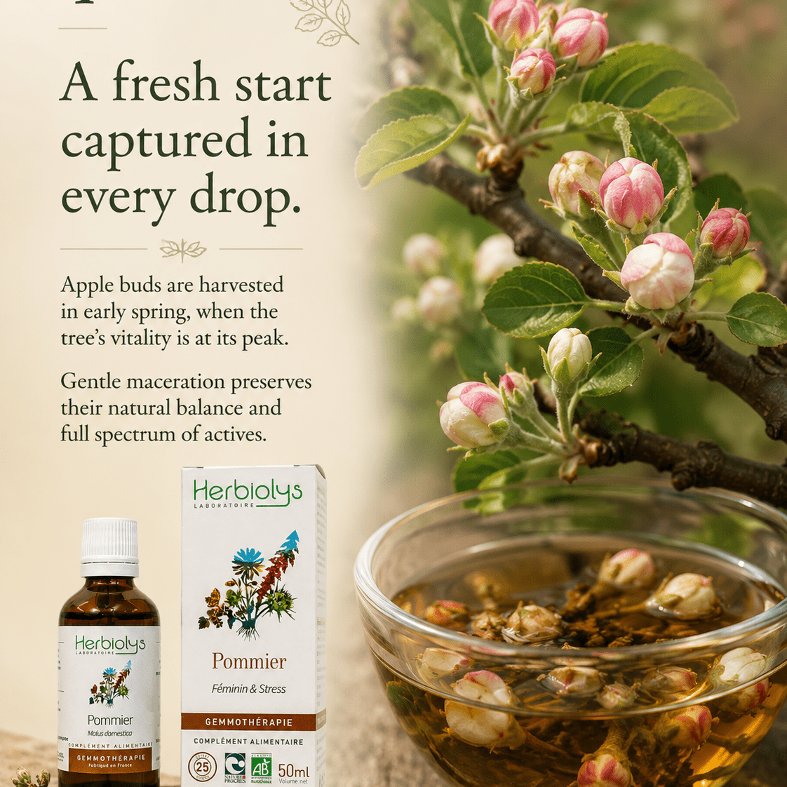 Herbiolys Apple Organic Bud Extract, 50 ml - Elliotti