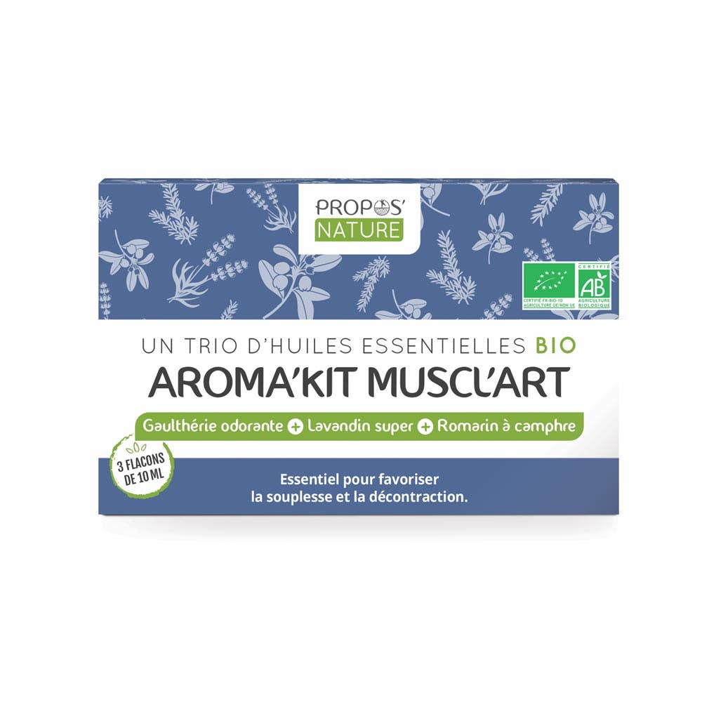 Propos'Nature Aroma'kit Muscl'art - 3 Organic Essential Oils - Elliotti