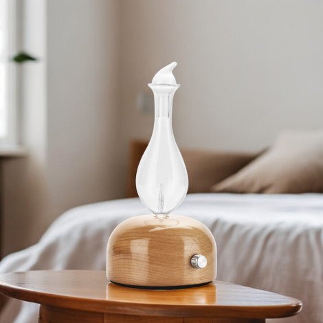 Zen Arome Aurora Cold Nebulization Diffuser – FSC Wood & Hand - Crafted Glass - Elliotti