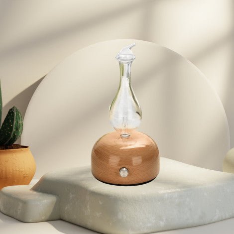 Zen Arome Aurora Cold Nebulization Diffuser – FSC Wood & Hand - Crafted Glass - Elliotti