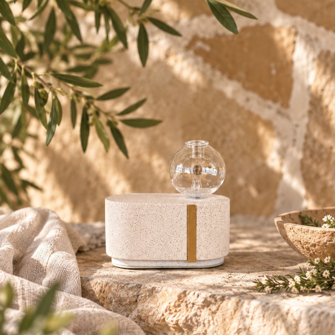 Zen Arome Cimio Cold Nebulization Diffuser – Cement & Hand-Crafted Glass - Elliotti