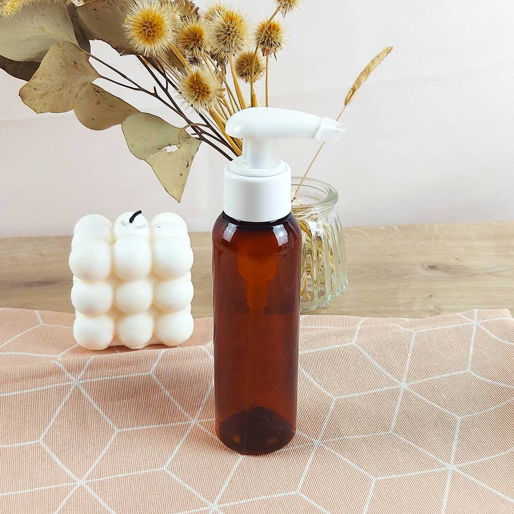 Propos'Nature Empty Amber Bottle with Pump, 100ml - Elliotti