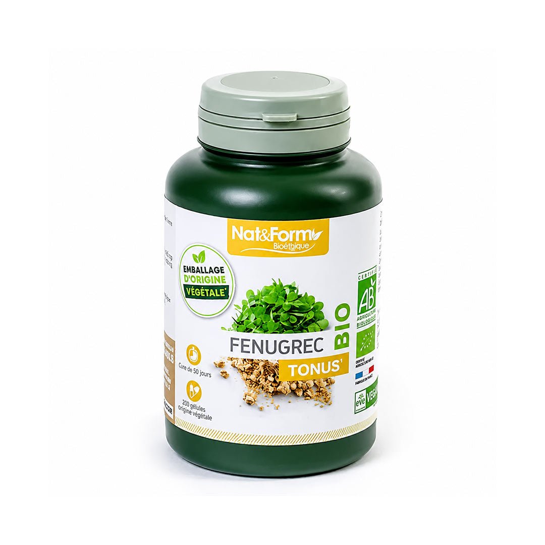 NAT & FORM Fenugreek Organic, 200 capsules - Elliotti