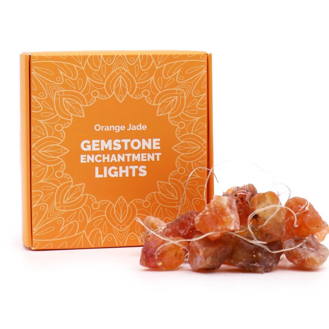 AW Artisan Gemstone Enchanted Lights - Orange Jade - Elliotti