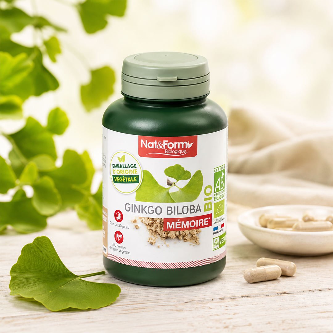 NAT & FORM Ginkgo Biloba Organic, 200 capsules - Elliotti