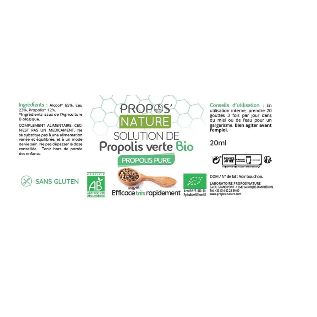 Propos Nature Green Propolis Hydroalcoholic Extract, 20ml - Elliotti