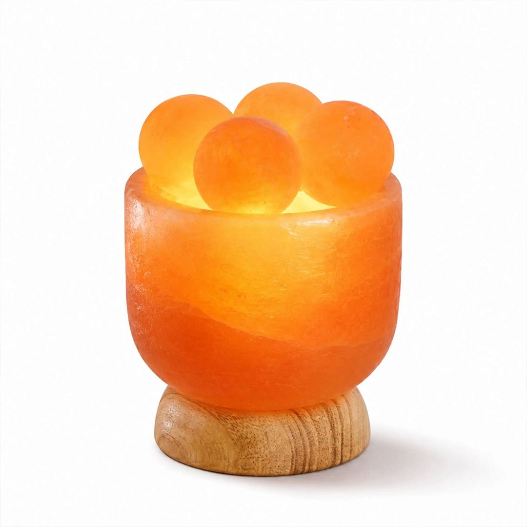 Zen Arome Himalayan Salt Lamp with 4 Massage Balls, 2 kg - Elliotti