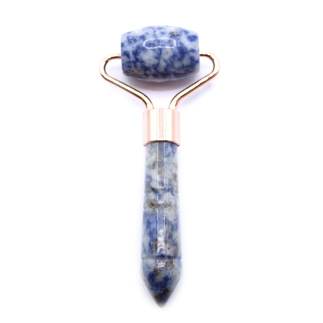 AW Artisan Mini Gemstone Facial Roller – Sodalite - Elliotti