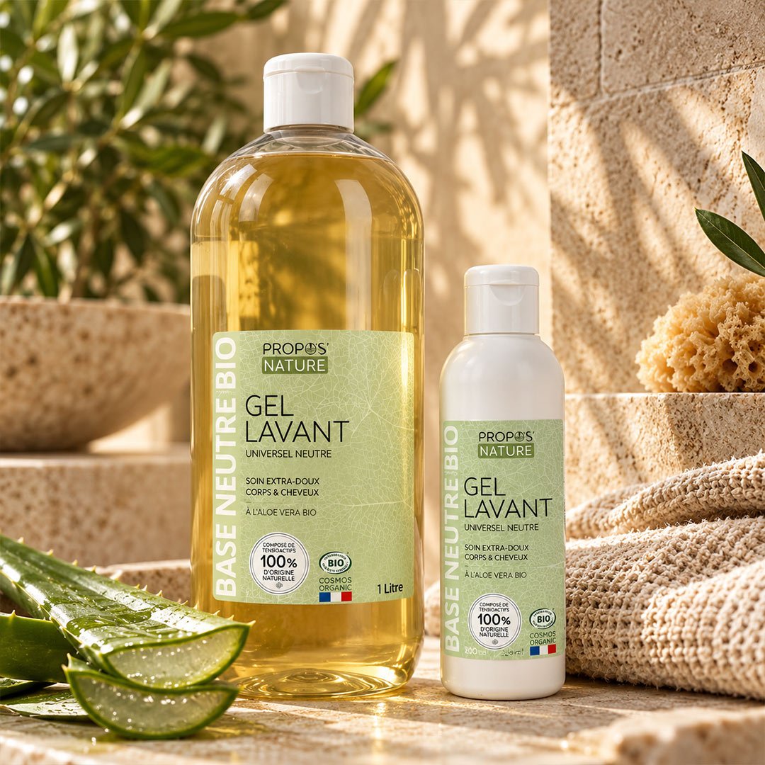 Propos'Nature Neutral Organic Cleansing Gel - face, body, hair - 1 liter - Elliotti