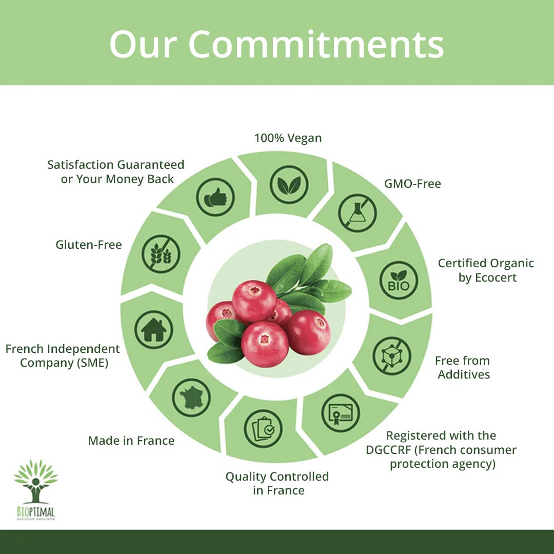 Bioptimal Organic Cranberry, 200 capsules - Elliotti