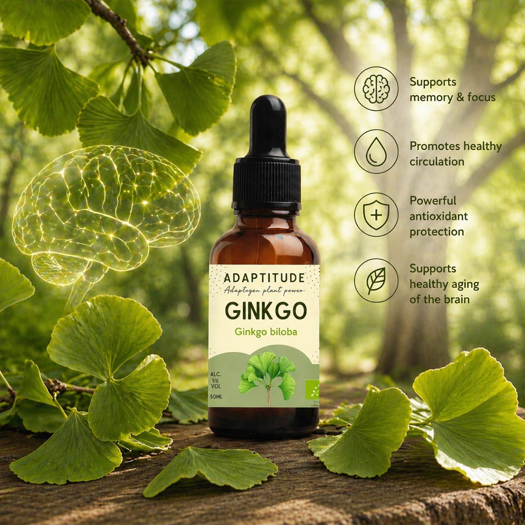 Adaptitude Organic Ginkgo Biloba Extract, 50 ml - Elliotti