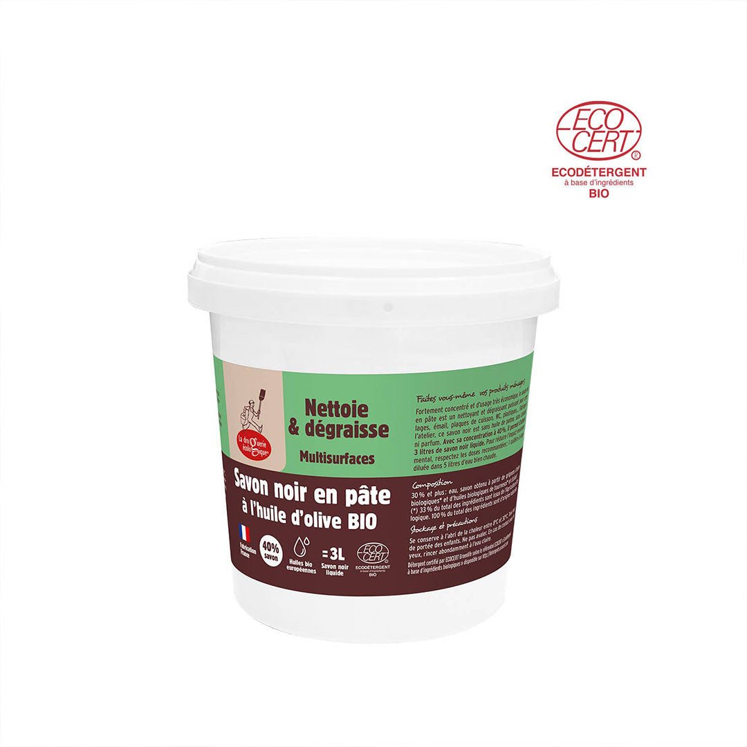 La Droguerie Ecologique - ECODIS Organic Olive Black Soap Paste 1 kg - Elliotti