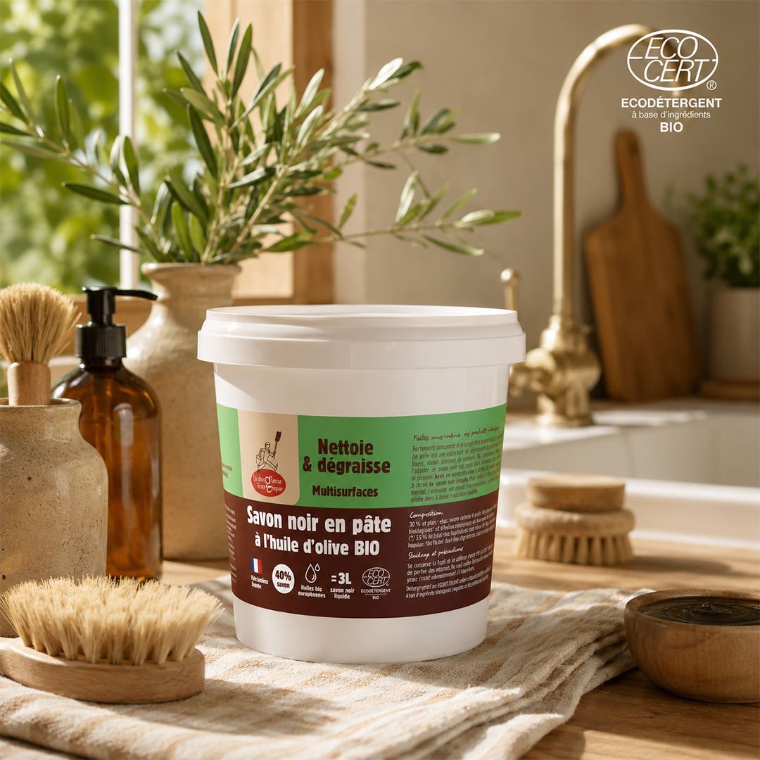 La Droguerie Ecologique - ECODIS Organic Olive Black Soap Paste 1 kg - Elliotti