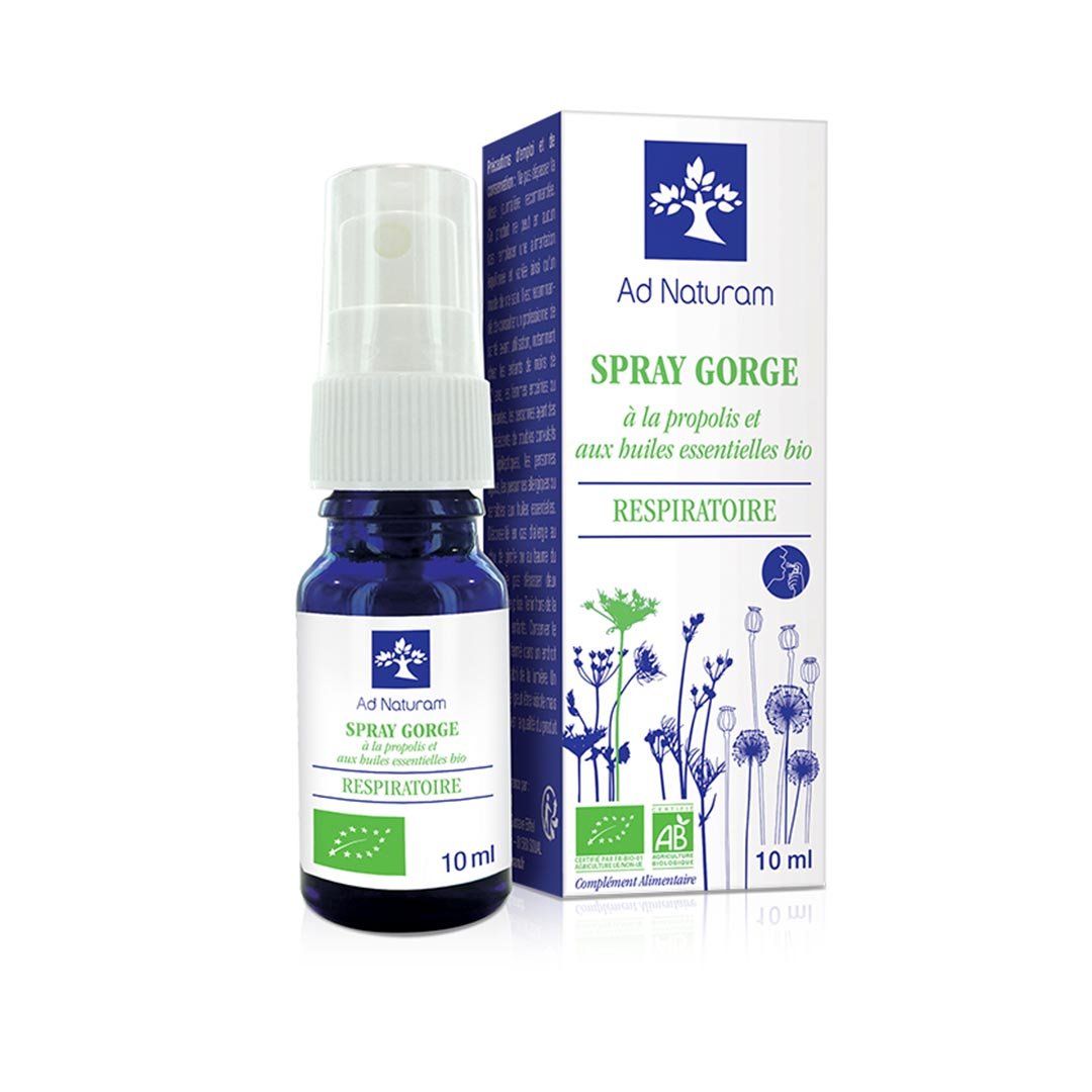 Ad Naturam Organic Propolis & Essential Oil Throat Spray, 10ml - Elliotti