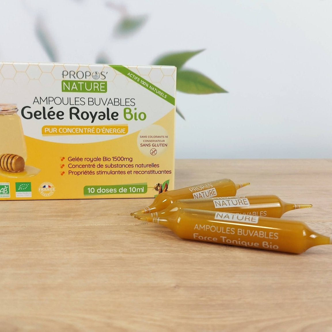 Propos'Nature Organic Royal Jelly - 1500 mg (certified organic) - 10 x 10ml ampoules - Elliotti