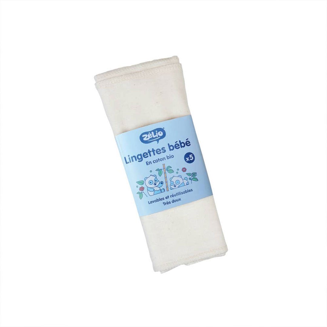 La Droguerie Ecologique - ECODIS Pack of 5 Organic Washable Baby Wipes - Elliotti