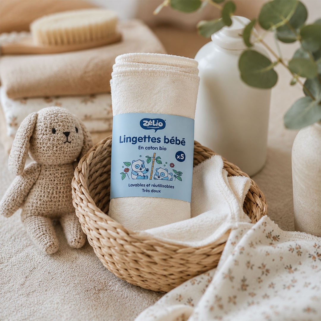 La Droguerie Ecologique - ECODIS Pack of 5 Organic Washable Baby Wipes - Elliotti