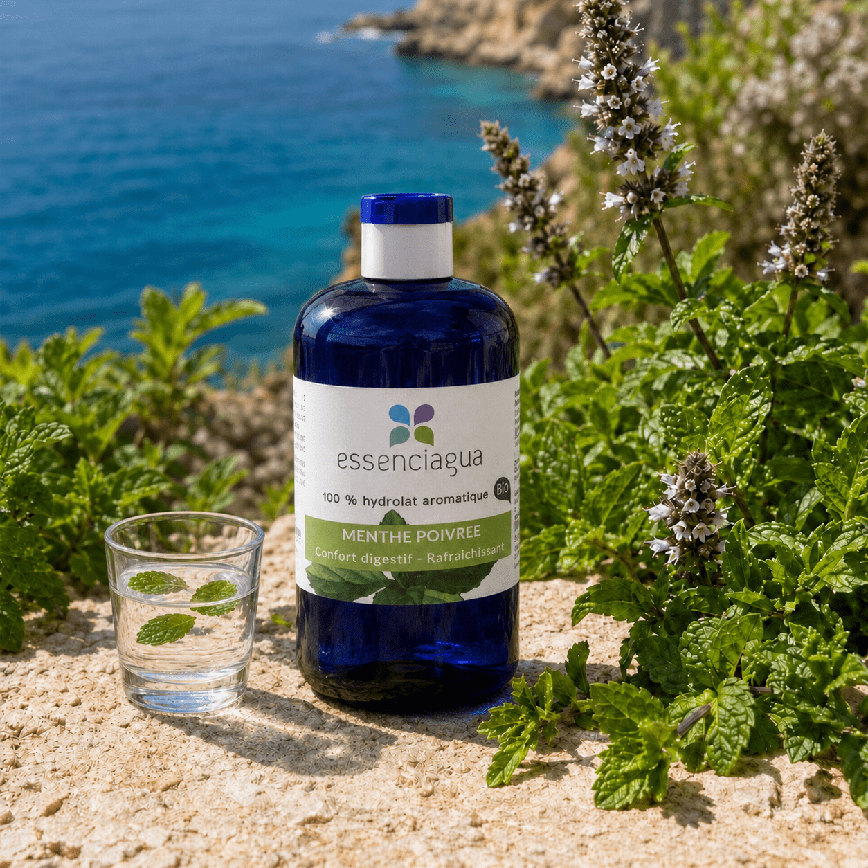 Essenciagua Peppermint Organic Hydrosol, 250ml - Elliotti