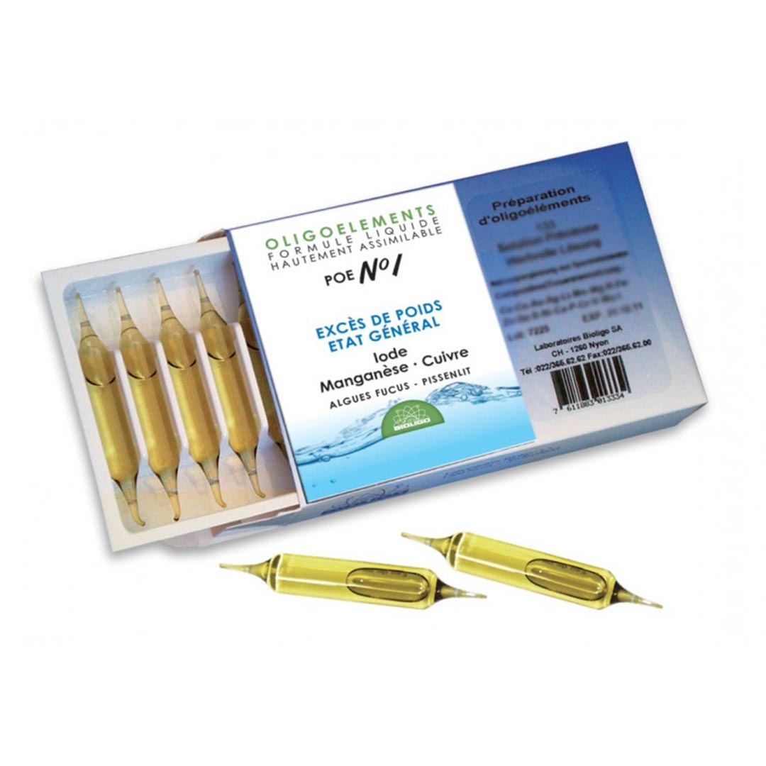 Propos'Nature POE No. 1 Fucus Seaweed & Dandelion, 20 ampoules - Elliotti