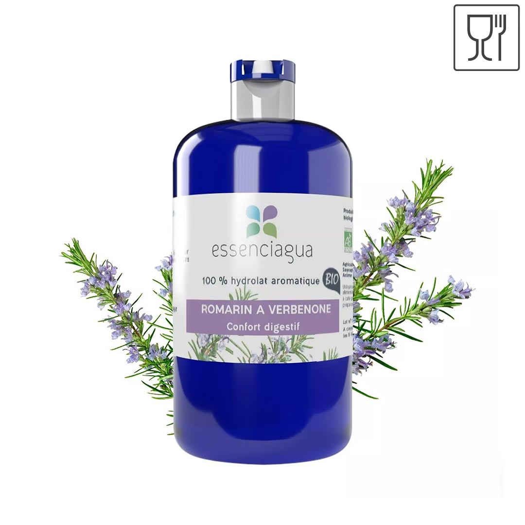 Essenciagua Rosemary Verbenone Organic Hydrosol, 250ml - Elliotti