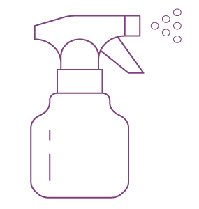 icon of a spray bottle to use with essential oils