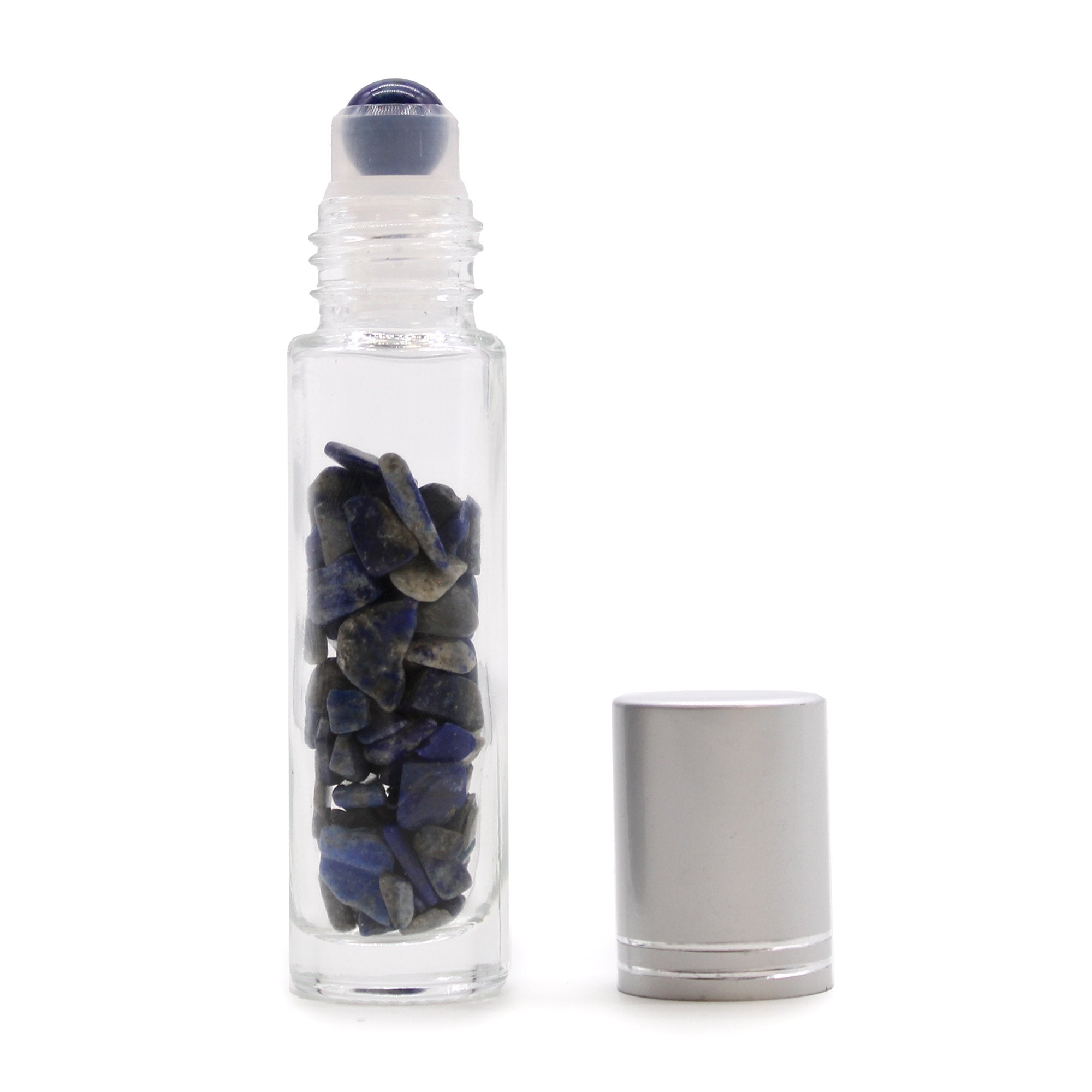 AW Artisan Gemstone Essential Oil Roller Bottle - Sodalite, Silver Lid - Elliotti