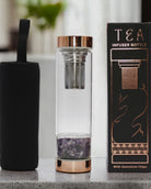 AW Artisan Amethyst Gemstone Tea Infuser Bottle - 500 ml - Elliotti