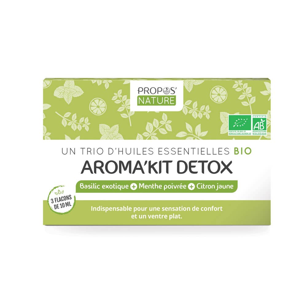 Propos'Nature Aroma'kit Detox - 3 Organic Essential Oils - 3x10ml - Elliotti