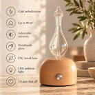 Zen Arome Aurora Cold Nebulization Diffuser – FSC Wood & Hand-Crafted Glass - Elliotti