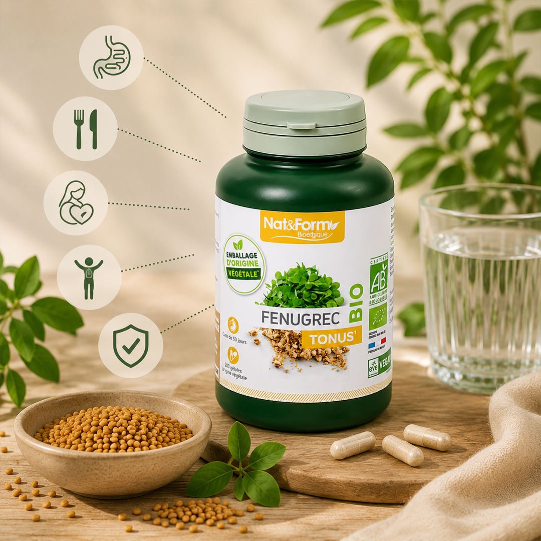 NAT & FORM Fenugreek Organic, 200 capsules - Elliotti
