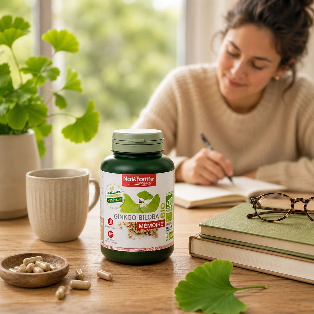 NAT & FORM Ginkgo Biloba Organic, 200 capsules - Elliotti