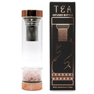 AW Artisan Glass Bottle with Tea Infuser and Rose Quartz - Elliotti