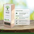 Box of BiOptimal Thé Vert tea with usage instructions on a wooden surface