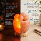 Zen Arome Himalayan Salt Lamp with 4 Massage Balls, 2 kg - Elliotti