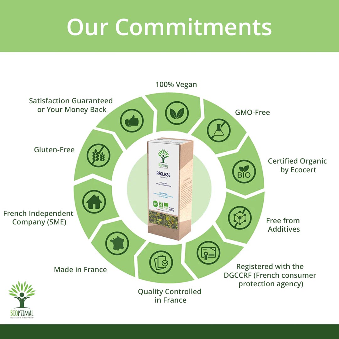 Bioptimal Licorice Organic Infusion, 100g - Elliotti