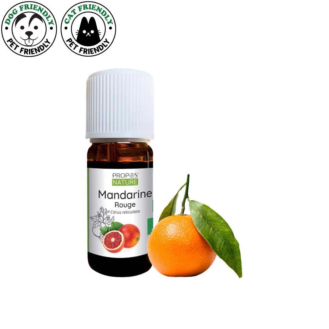 Organic red mandarin essential oil is safe to diffuse around cats and dogs - Elliotti