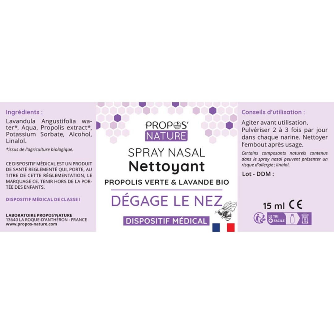Propos Nature Organic Green Propolis with Lavender Hydrosol Nasal Spray - Elliotti
