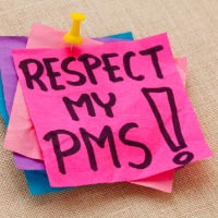 Post-it note saying: Respect my PMS