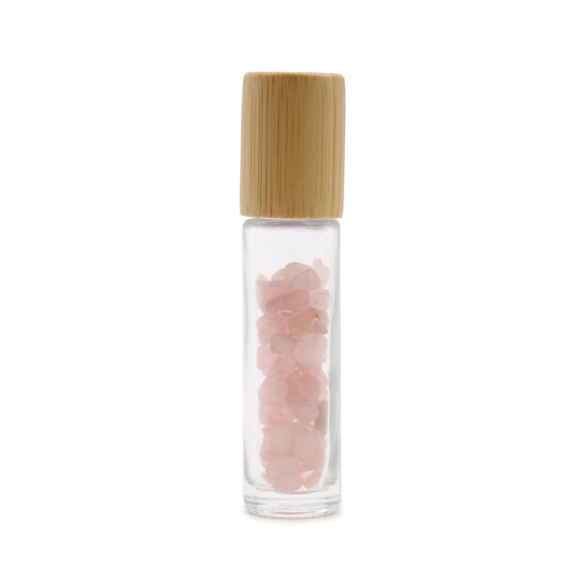 AW Artisan Roll - on bottle - Rose Quartz, Wooden Lid - Elliotti