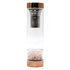 AW Artisan Rose Quartz Gemstone Tea Infuser Bottle - 500 ml - Elliotti