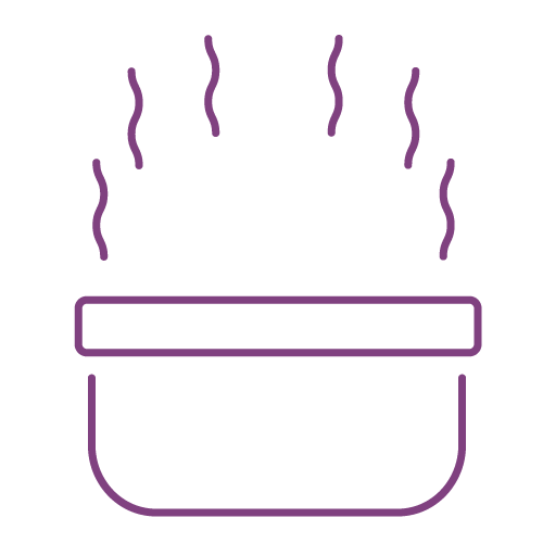 An icon illustrating a sitz-bath for use with essential oils