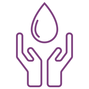 A icon symbolizing using essential oils topical on skin