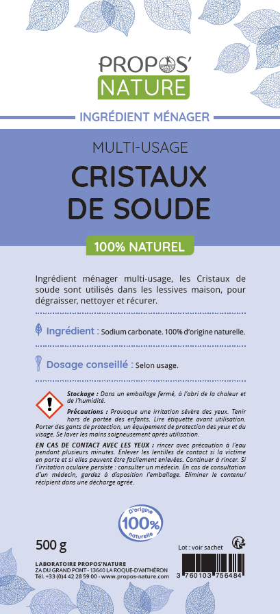 Laboratoire Propos'Nature Soda Crystals, 500g - Elliotti